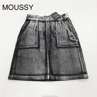 マウジー(moussy)のMOUSSY FOIL DENIM MINI SKIRT 新品タグ付き(ミニスカート)