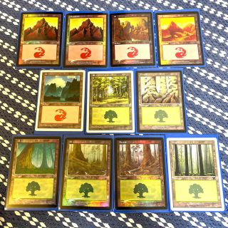 マジックザギャザリング(マジック：ザ・ギャザリング)のmtg 山　森　11枚　セット(シングルカード)