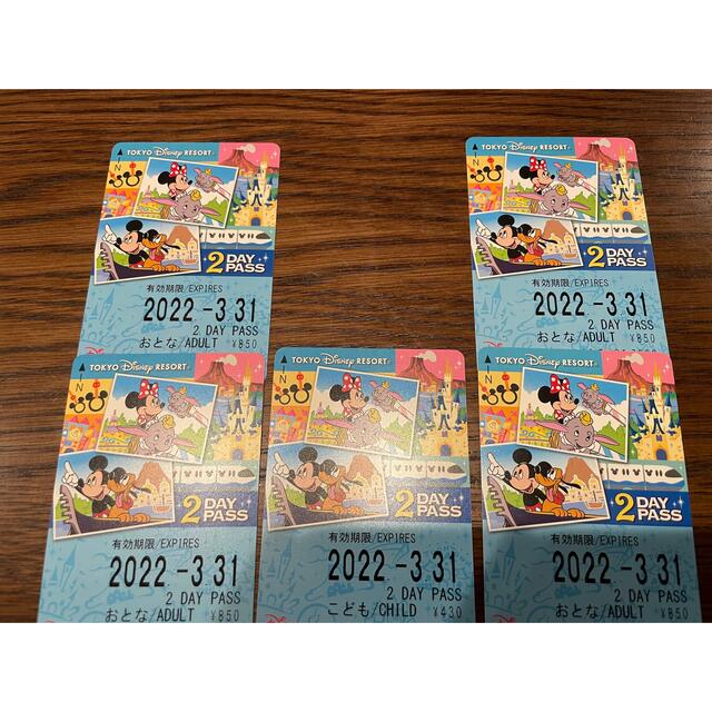 Disney(ディズニー)のディズニーリゾートライン　2day PASS チケットの施設利用券(遊園地/テーマパーク)の商品写真