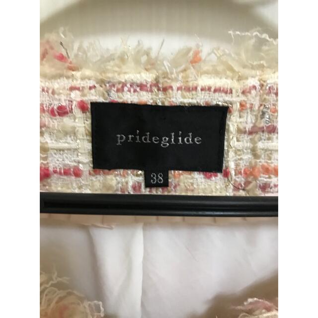 prideglide(プライドグライド)の最終値下げ‼️定価47250円♡プライドグライド　ツイード　ジャケット　スカート レディースのジャケット/アウター(ノーカラージャケット)の商品写真