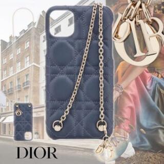 クリスチャンディオール(Christian Dior)のlady dior チェーン付きiPhoneケース(iPhoneケース)
