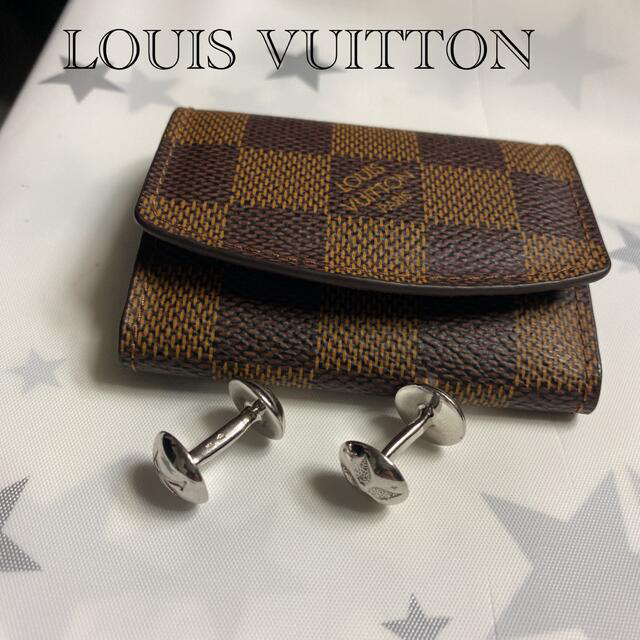 ケース付 ルイヴィトン LOUIS VUITTON カフス 四面 ロゴ