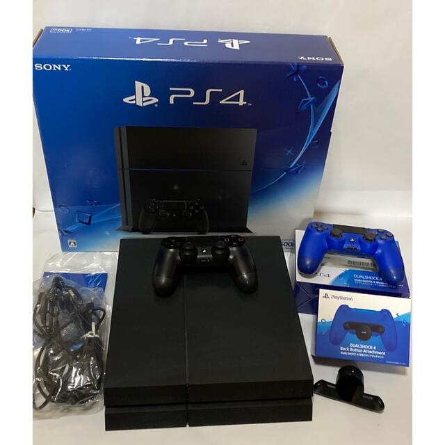定期入れの PlayStation4 - PS4本体 500GB CUH-1200AB01黒【背面ボタンアタッチメント付】 家庭用ゲーム機本体