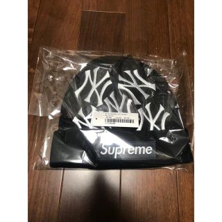 シュプリーム(Supreme)のネイビー supreme Yankees Box Logo Beanie(ニット帽/ビーニー)