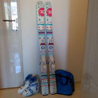 ロシニョール(ROSSIGNOL)の値下げました！スキーセットロシニョールスキー板128cm＆スキーブーツ21cm(板)