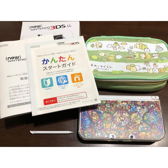 ニンテンドー　3DS LL 本体　パールホワイトカバー　ケース　ディズニーエンタメ/ホビー