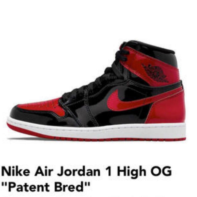 新品NIKE AIR JORDAN 1 HIGH OG PATENT BRED