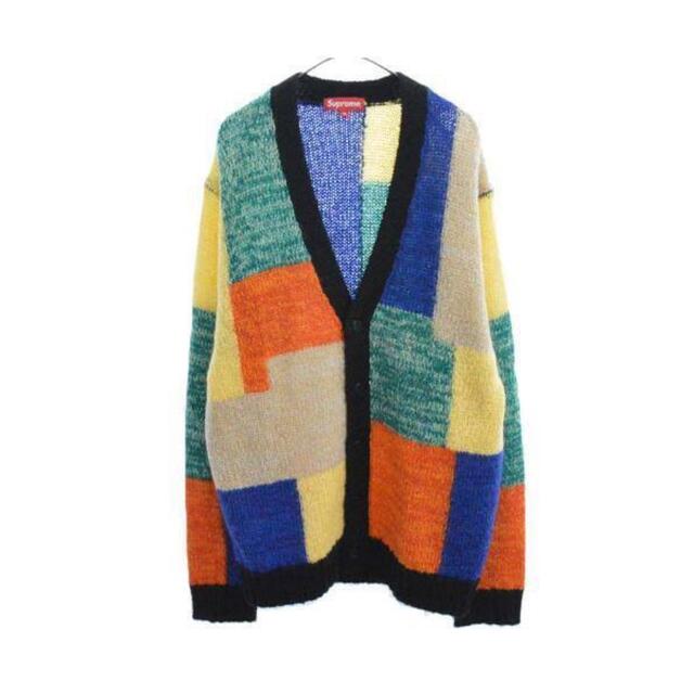 Supreme patchwork mohair cardigan