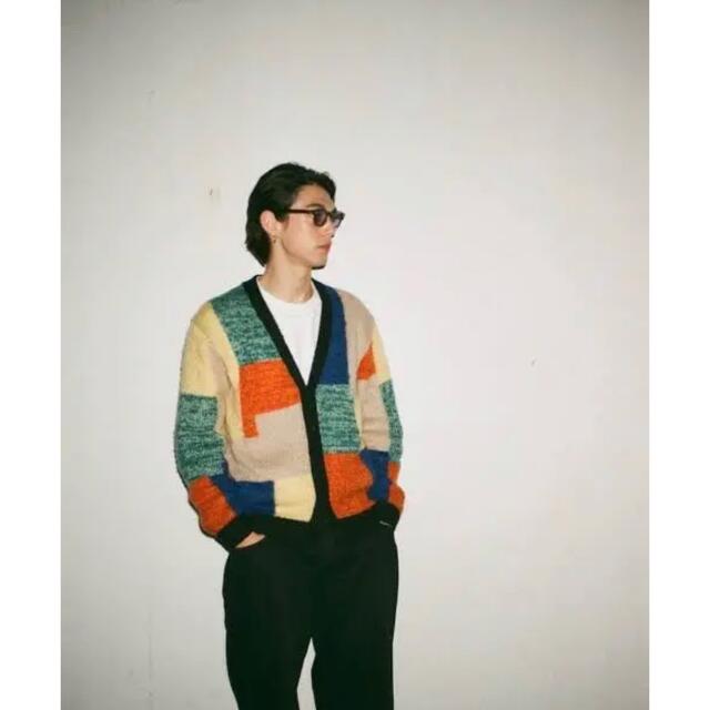 supreme patchwork mohair cardigan