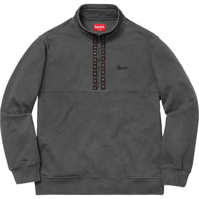 supreme 2018FW overdyed half zip