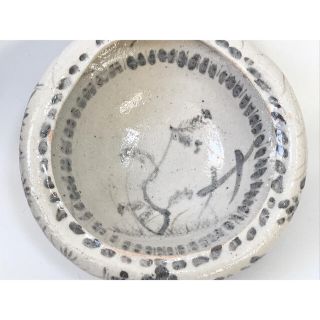 作家物 滝川恵美子 志野草花文鉢 鉢 深鉢 菓子器 絵志野 美濃