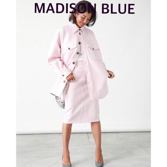 MADISONBLUE(マディソンブルー)の【MADISON BLUEマディソンブルー】ビックCPOニットジャケット/00 レディースのジャケット/アウター(ブルゾン)の商品写真