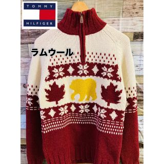 トミーヒルフィガー(TOMMY HILFIGER)のTOMMY HILFIGER ハーフジップ/ラムウールニット/ノルディック柄(ニット/セーター)