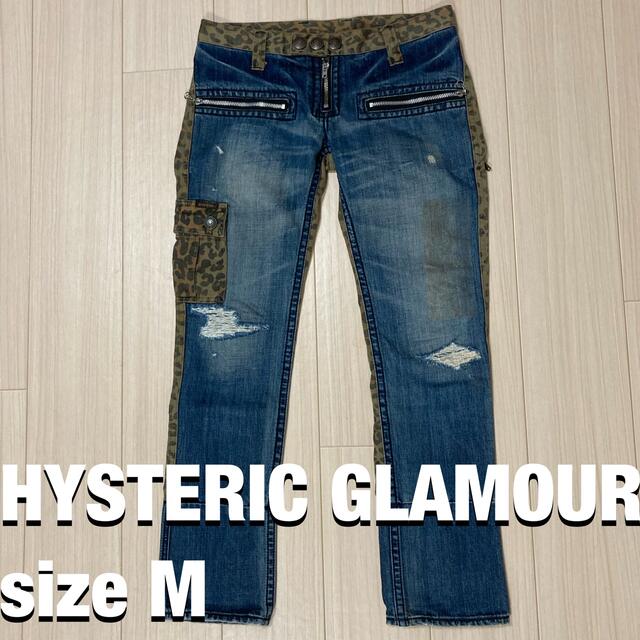 HYSTERIC GLAMOUR(ヒステリックグラマー)のHYSTERIC GLAMOUR　初期USED加工デニム×アーミーカーゴパンツ レディースのパンツ(デニム/ジーンズ)の商品写真