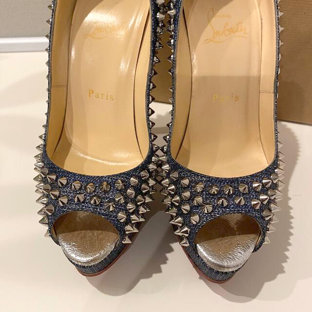 Christian Louboutin スタッズパンプス デニム 36 | vizoobras.com.br