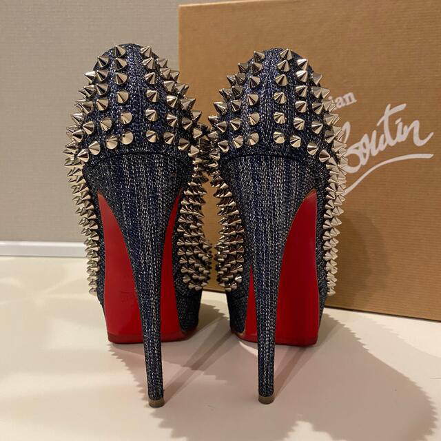Christian Louboutin スタッズパンプス デニム 36 | vizoobras.com.br