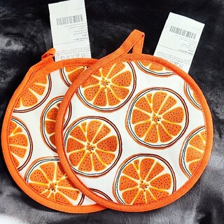 イケア(IKEA)の90☆IKEA 鍋つかみ ２枚セットTORVFLY トルヴフリー オレンジイケア(収納/キッチン雑貨)