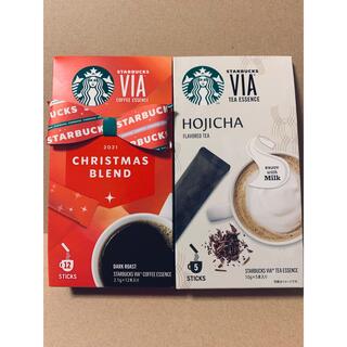 Starbucks Coffee - スターバックスVIA  クリスマスブレンド　ほうじ茶