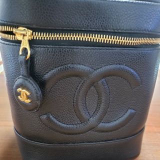 シャネル(CHANEL)のCHANELバニティ化粧ポーチキャビアスキン！希少！廃盤！ヴィンテージ！(ポーチ)