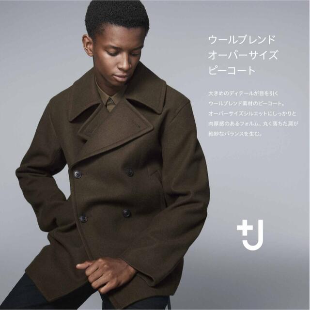 タグ付き新品 UNIQLO+j ウールブレンドオーバーサイズ ピーコート ...