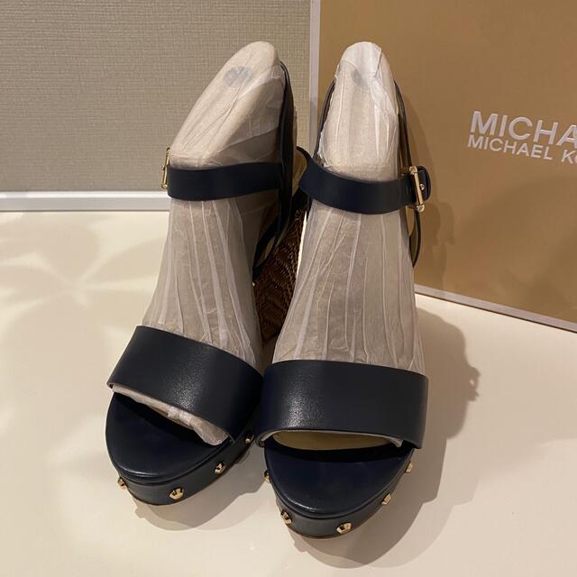 MICHAEL KORS - Michael Kors ウェッジソール サンダル ネイビー MICHAEL KORS - Michael Kors ウェッジソール サンダル ネイビー