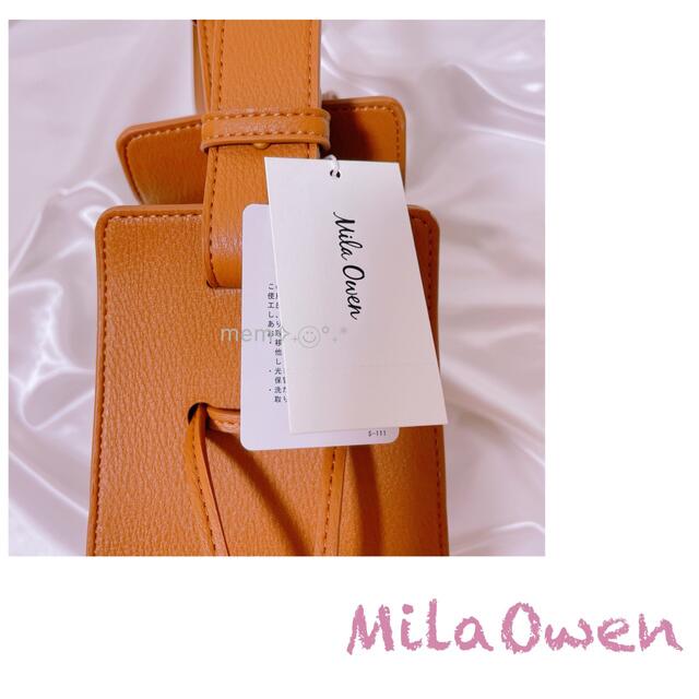Mila Owen(ミラオーウェン)のミラオーウェン ♡キャメル♡完売♡新品タグ付き♡ミドルドロストショルダーバッグ レディースのバッグ(ショルダーバッグ)の商品写真