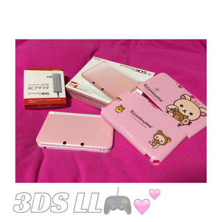 ニンテンドウ(任天堂)の任天堂3DS LL ピンク カバー・充電器・SDカード付き ４点セット(携帯用ゲーム機本体)