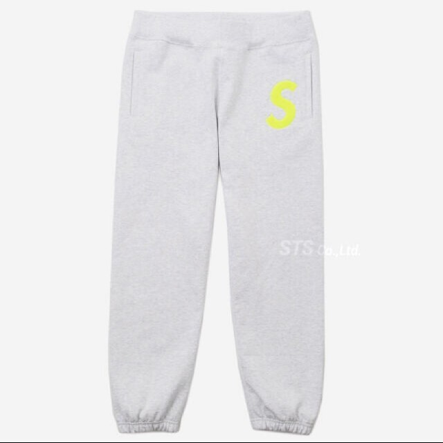 Supreme 19FW S Logo スウェット パンツ Sロゴ グレー