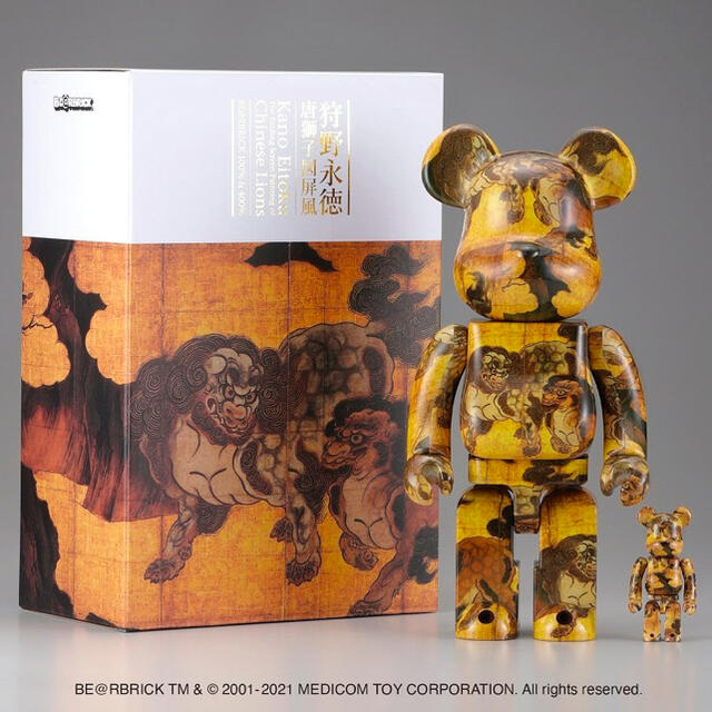 BE@RBRICK 狩野永徳 唐獅子図屏風 100% ＆ 400% ベアブリック