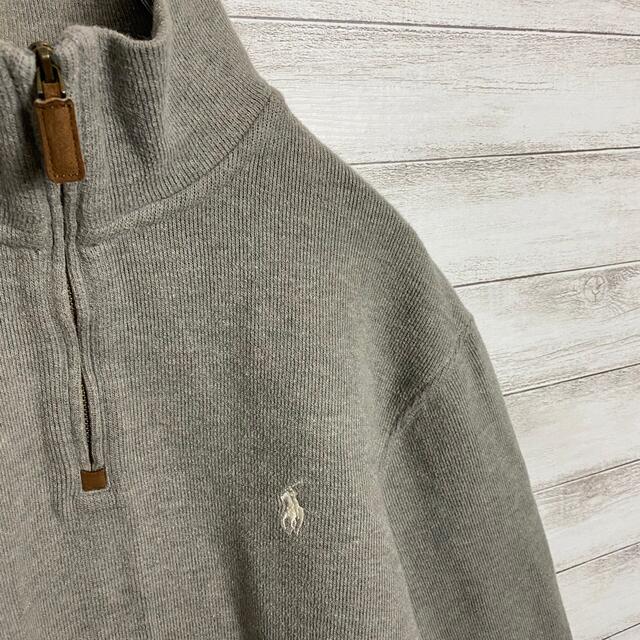 POLO RALPH LAUREN(ポロラルフローレン)の【人気アイテム】90sポロバイラルフローレン☆刺繍ロゴハーフジップスウェット メンズのトップス(スウェット)の商品写真