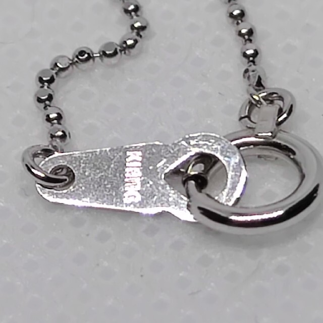 K18WG　ダイヤモンド付シーブルーカルセドニーネックレス レディースのアクセサリー(ネックレス)の商品写真