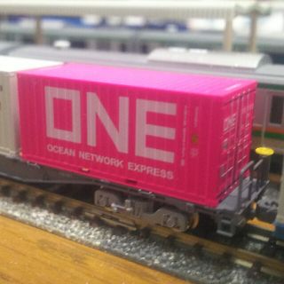 朗堂 20fドライ海上コンテナ ONEオーシャンネットワークエクスプレス(鉄道模型)