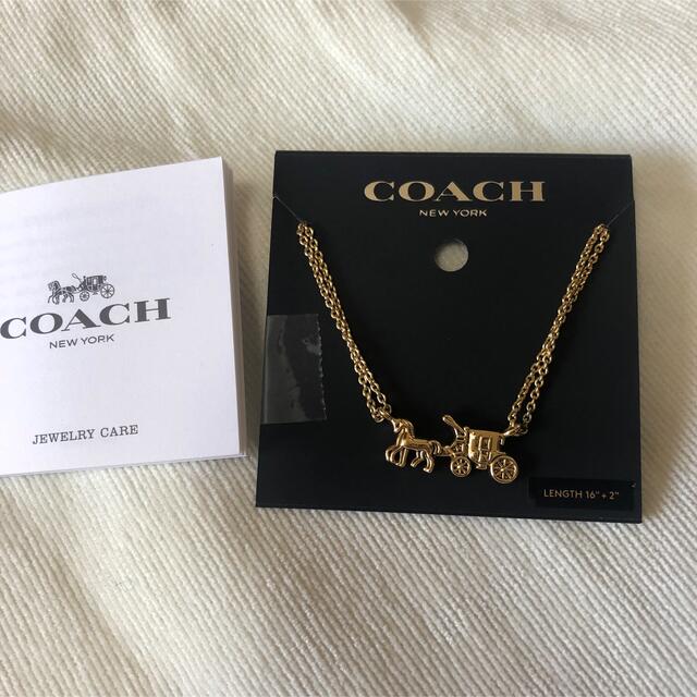 COACH(コーチ)のCOACH コーチ　ネックレス　馬　ゴールド　ホース&キャリッジ　馬車 レディースのアクセサリー(ネックレス)の商品写真