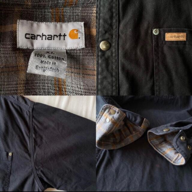 carhartt(カーハート)のcarhartt 裏地チェック ワークシャツ ジャケットXL メンズのトップス(シャツ)の商品写真
