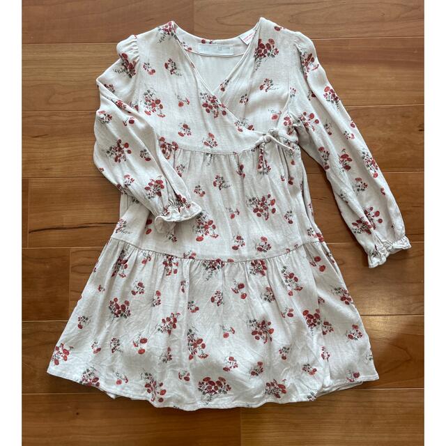 ZARA KIDS(ザラキッズ)のZARA☆カシュクールワンピ110 キッズ/ベビー/マタニティのキッズ服女の子用(90cm~)(ワンピース)の商品写真