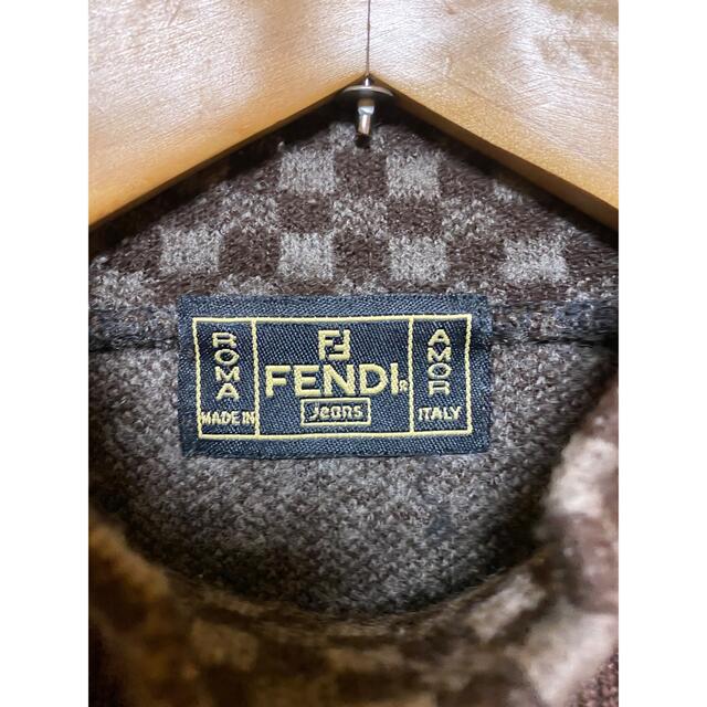 FENDI(フェンディ)のオールド FENDI フェンディ ズッカ柄 コットン ニット セーター レディースのトップス(ニット/セーター)の商品写真