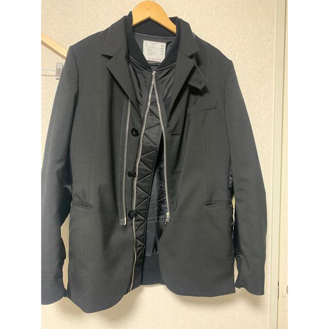 sacai(サカイ)のsacai ma-1suiting jacket ドッキングテーラードジャケット メンズのジャケット/アウター(テーラードジャケット)の商品写真