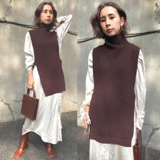 アメリヴィンテージ(Ameri VINTAGE)のAmeri【タグ付未使用品】セット　ベスト　シャツ　ニット　ワンピース(ロングワンピース/マキシワンピース)