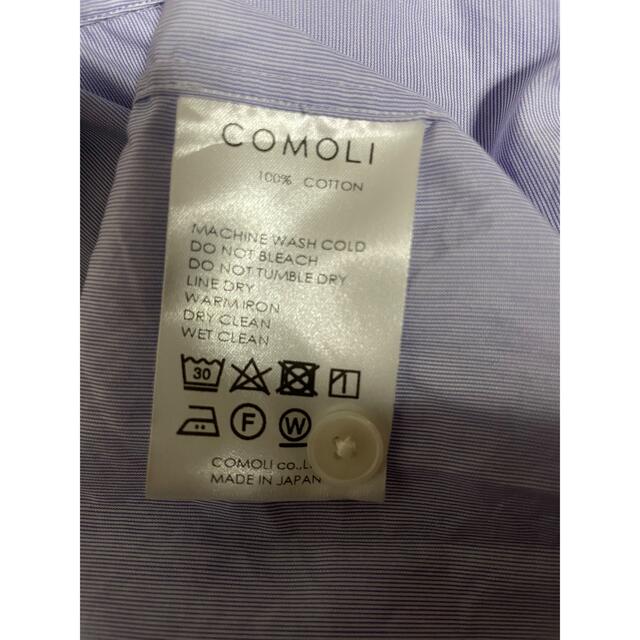 COMOLI ポプリンシャツ SAX 2021SS 2