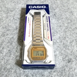 カシオ(CASIO)のCASIO チプカシ ゴールド文字盤■天然水晶ブレスレット✨(腕時計(アナログ))