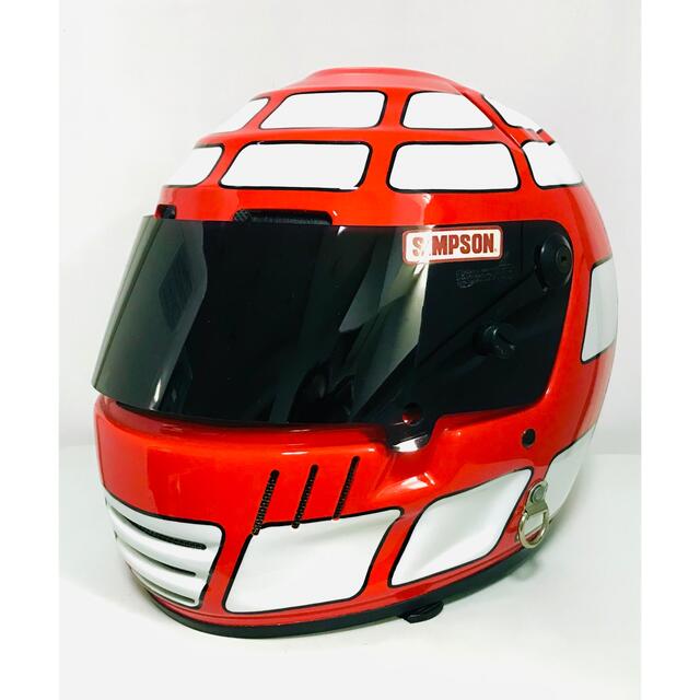 爆買い！ SIMPSON - 特注限定ペイントカラー／USA製 シンプソン『スーパーシャーク』90sヘルメット ヘルメット+シールド