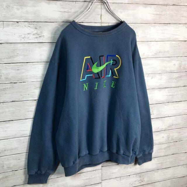 NIKE - 【鬼レア】90sナイキ☆銀タグ 刺繍 スウェットトレーナー 裏