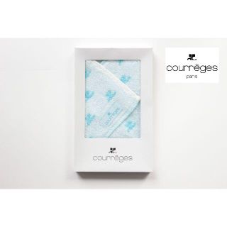 クレージュ(Courreges)の新品未使用・送料無料【クレージュ】タオルハンカチ　ライトブルー　約25×25cm(ハンカチ)