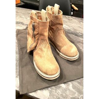 リックオウエンス(Rick Owens)の【定価20万】リックオウエンス スエード ジップ ブーツ ワイド アーカイブ(ブーツ)