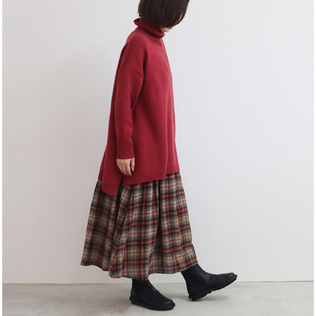 NARU(ナル) ウールガーゼチェック「ハイジスカート」 643820 NARU(ナル) ウールガーゼチェック「ハイジスカート」 643820
