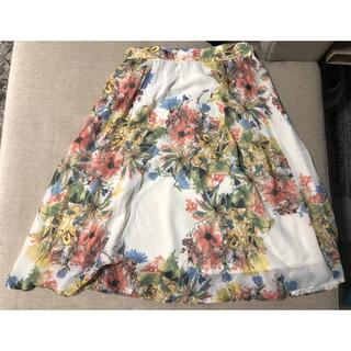 キャサリンロス(KATHARINE ROSS)の美品❤️キャサリンロス　花柄シフォンスカート　M size(ひざ丈スカート)