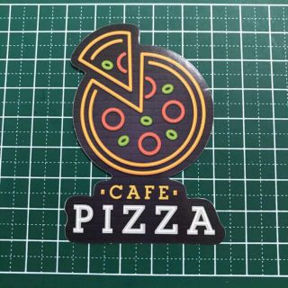 電飾風 CAFE PIZZA カフェ ピザ 防水ステッカー(ステッカー)