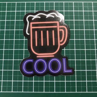 電飾風 ネオンサイン COOL ビール 防水ステッカー(ステッカー)