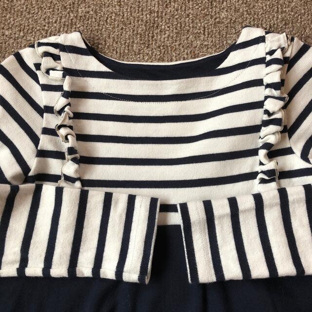 PETIT BATEAU(プチバトー)の専用☆プチバトー 大人気マリニエール切り替えワンピース キッズ/ベビー/マタニティのキッズ服女の子用(90cm~)(ワンピース)の商品写真