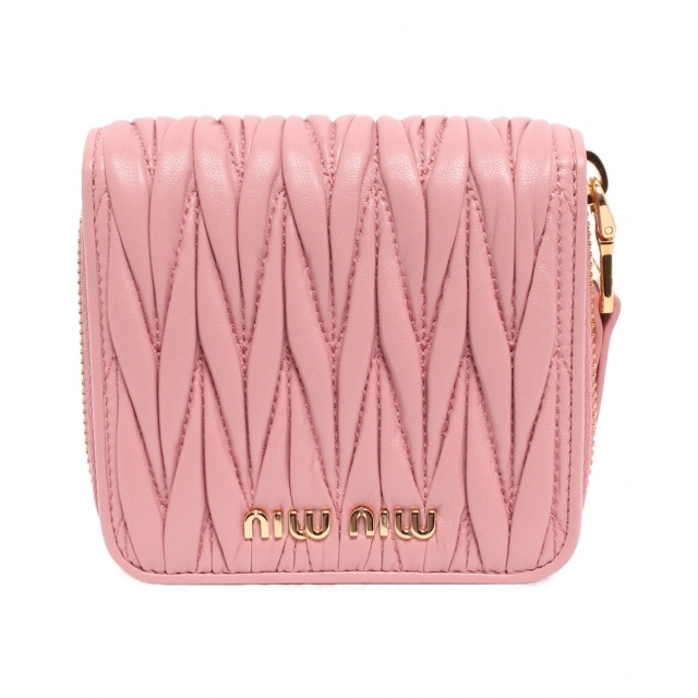 美品 ミュウミュウ MiuMiu 二つ折り財布 レディース